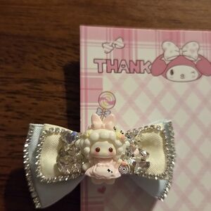 Cute Bow Hair Clip with Character Design